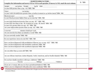 diabetes risk factors